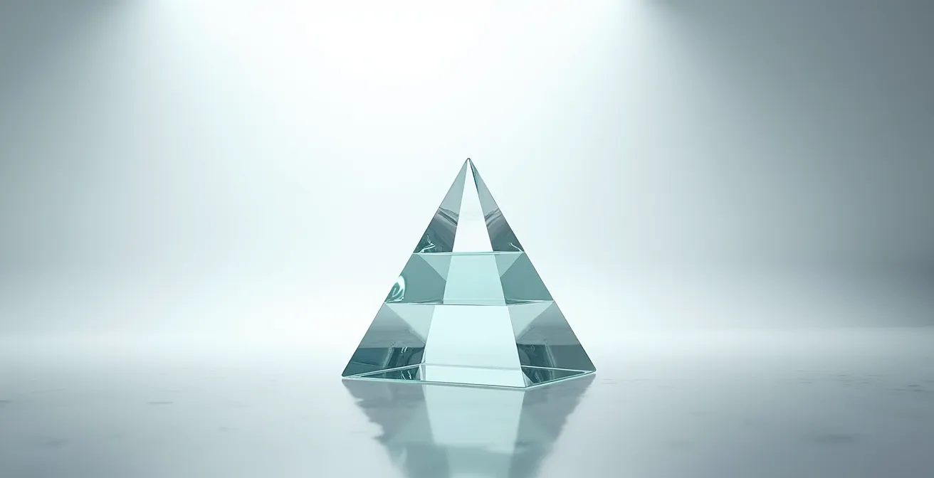 Pyramide hiérarchique montrant les différents niveaux de certification CBD